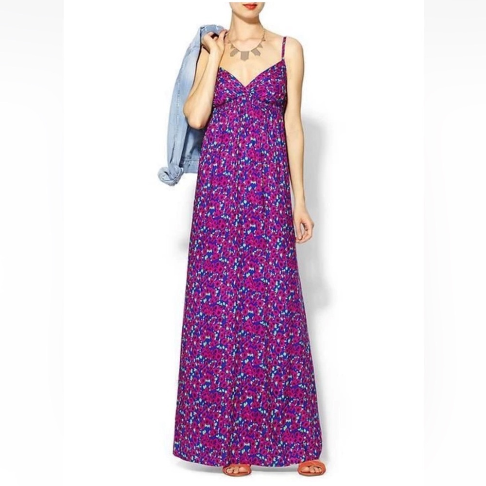 Splendid Watercolor Floral Maxi Dress Sz M 'Plum' Beautiful & Rare NEW